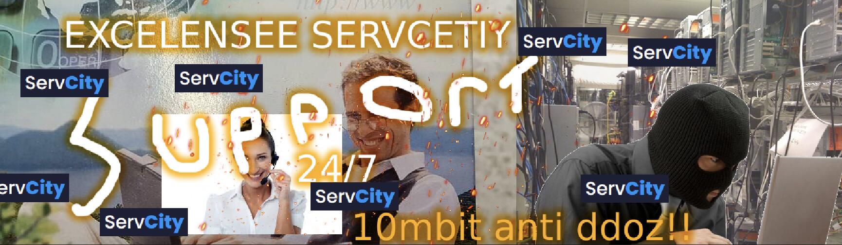 Discovery splash banner for ServCity HOSTING Discord server