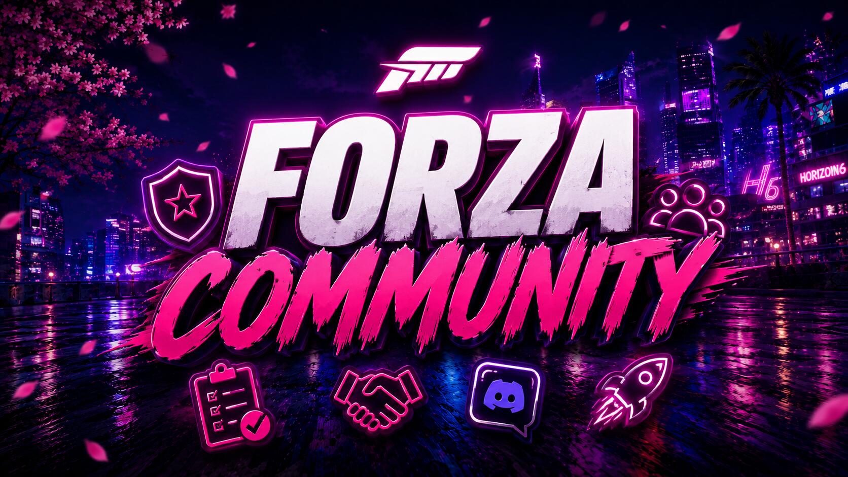 Discovery splash banner for Forza Horizon Community Discord server