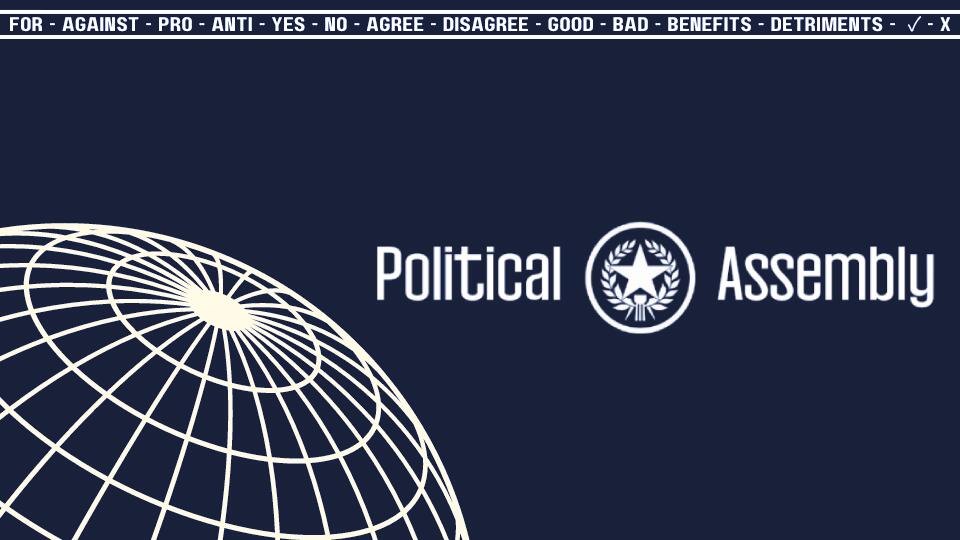 Discovery splash banner for Political Assembly Discord server