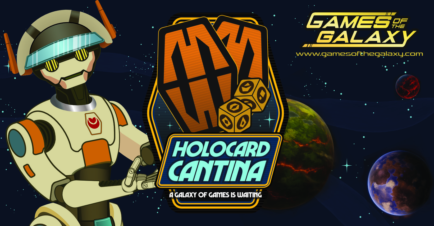 Discovery splash banner for Holocard Cantina: Sabacc Game App Discord server
