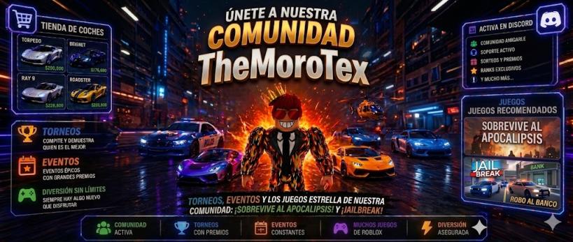 Discovery splash banner for TheMorotex Community Discord server