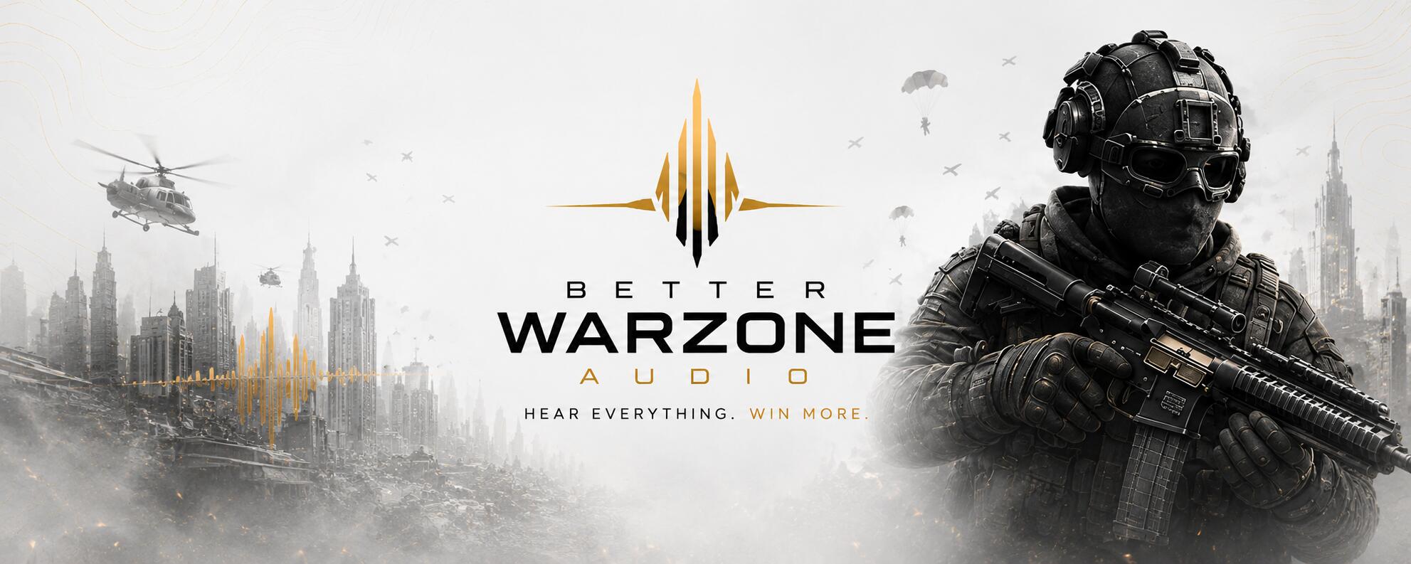 Discovery splash banner for Better Warzone Audio Discord server