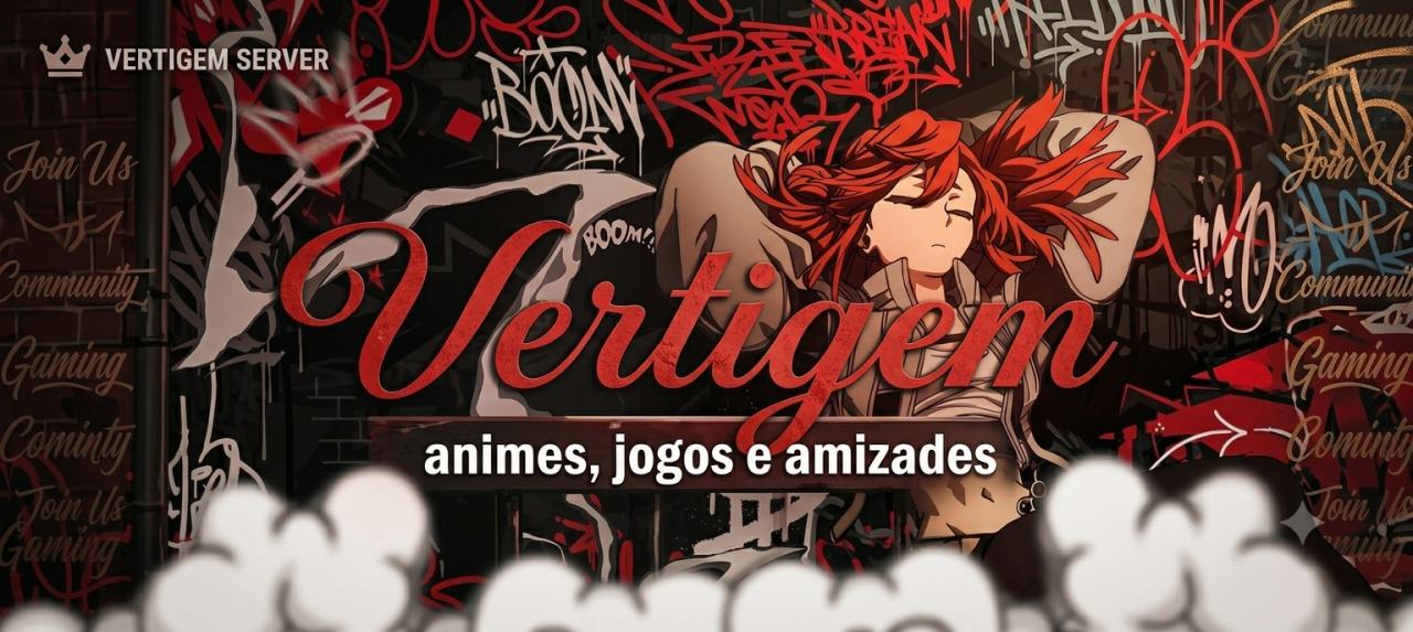 Discovery splash banner for 勇 Vertigem #3K | Comunidade • Tag • Jogos • Animes • Memes • Conversas • Call • Ativo • Brasil Discord server