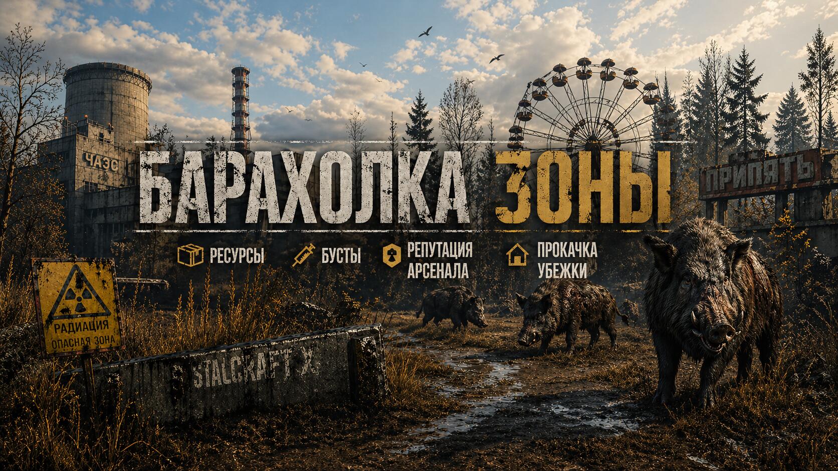 Discovery splash banner for Барахолка Зоны Discord server
