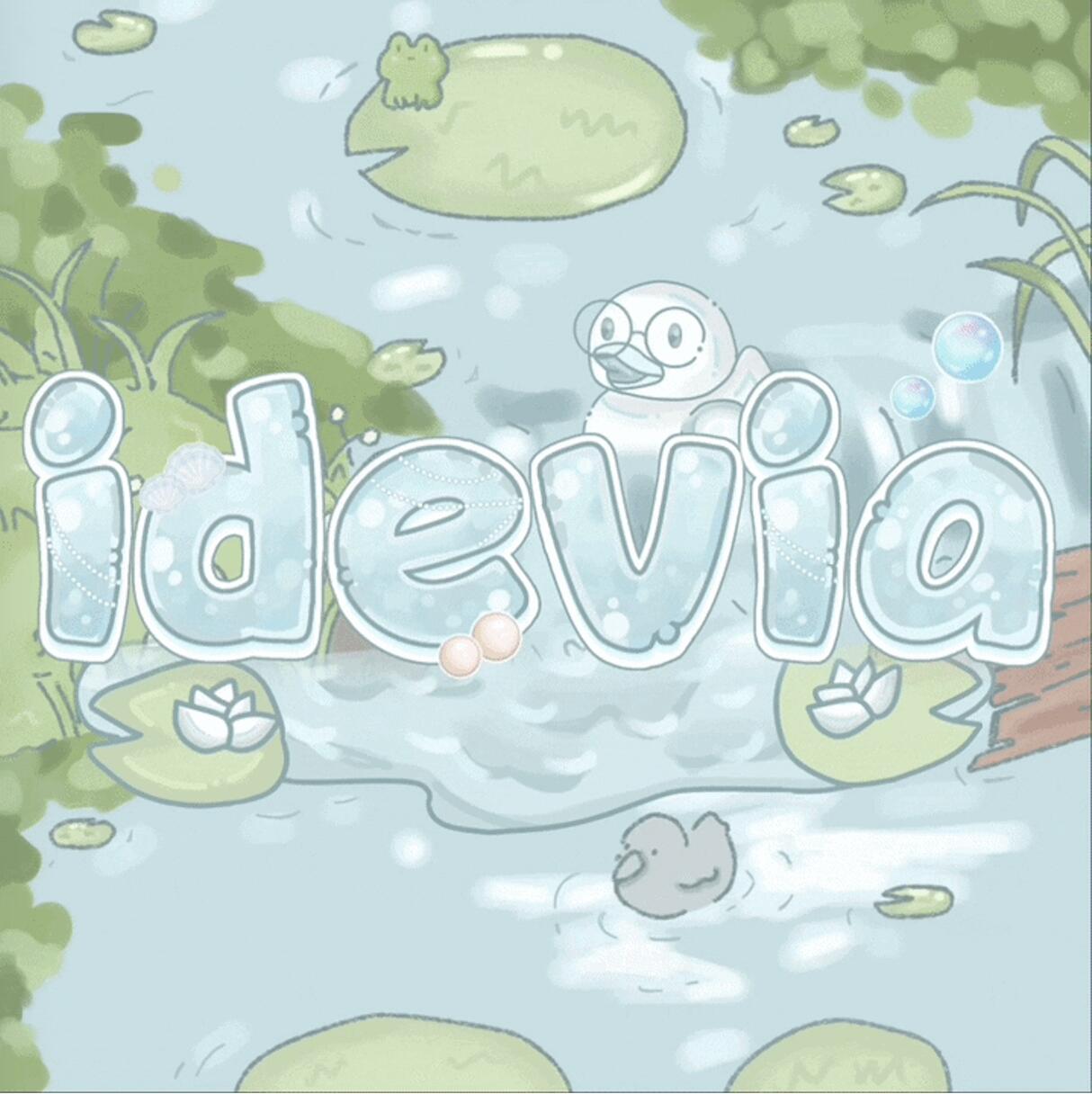 Discovery splash banner for ⟡ ݁ idevia ◝ study ・ events ・ social ・ gwys 🫧 Discord server