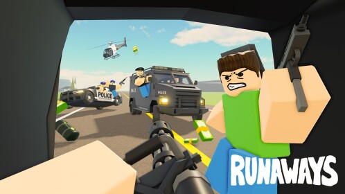 Discovery splash banner for RUNAWAYS | Roblox Discord server