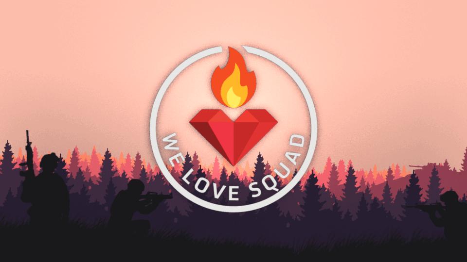 Discovery splash banner for WE ♥ SQUAD Discord server