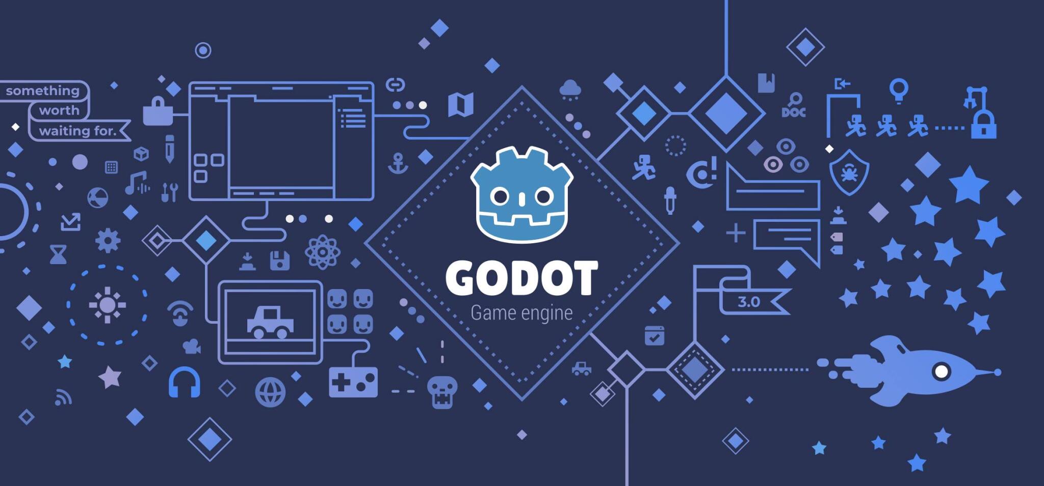 Discovery splash banner for Godot Francophone Officiel Discord server