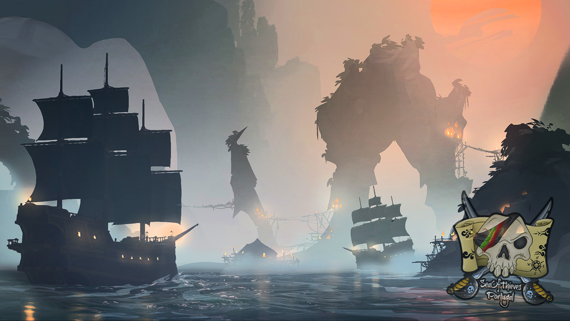 Discovery splash banner for Sea of Thieves Portugal Discord server