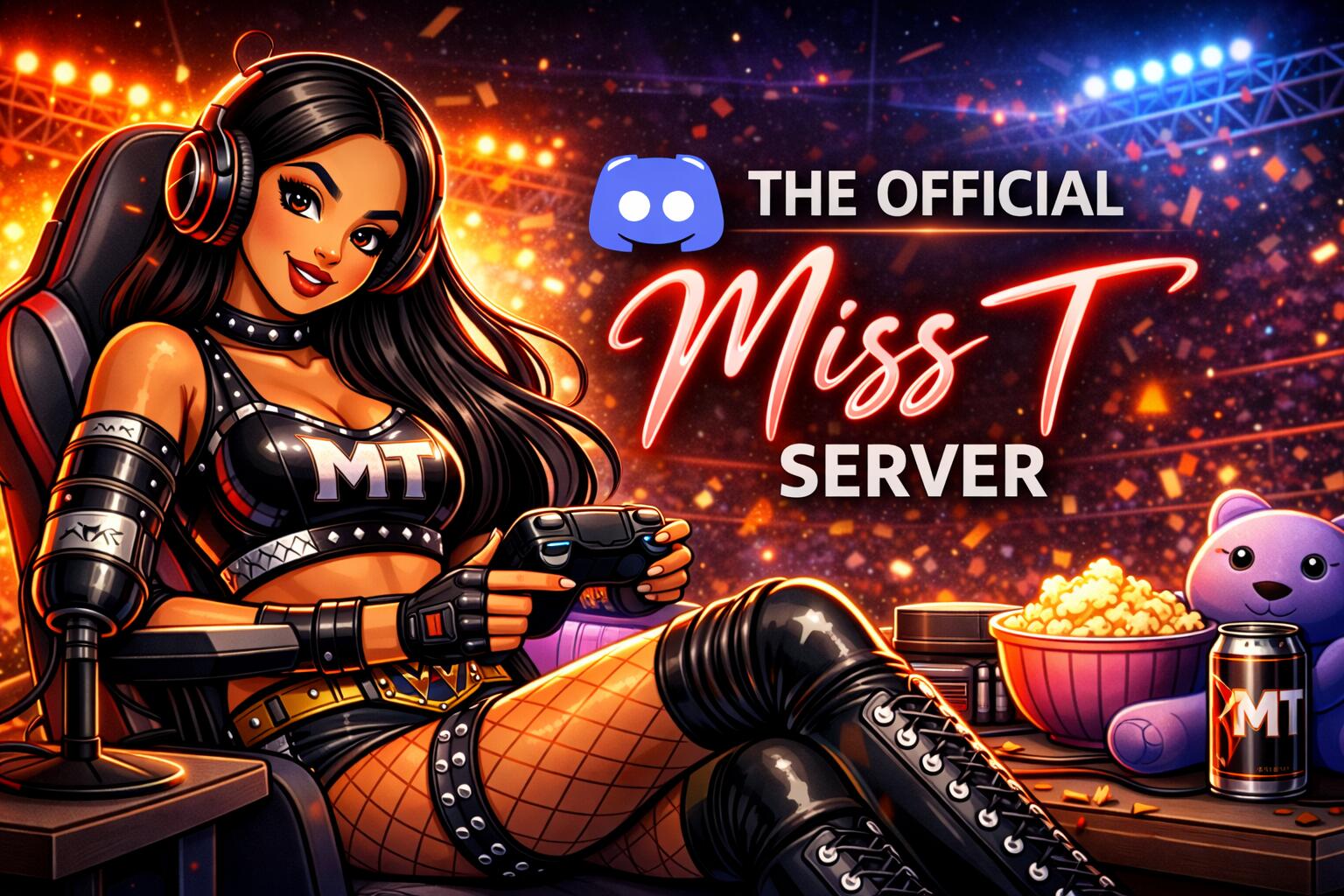 Discovery splash banner for DONUT GANG / MTM Discord server