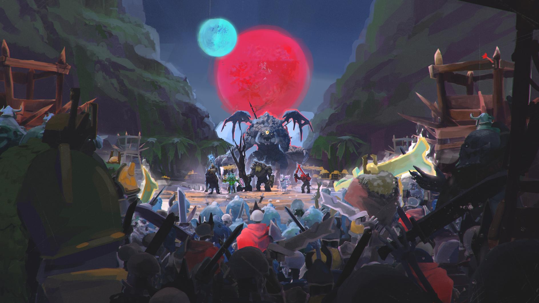 Discovery splash banner for Roshan Defense Reborn Discord server