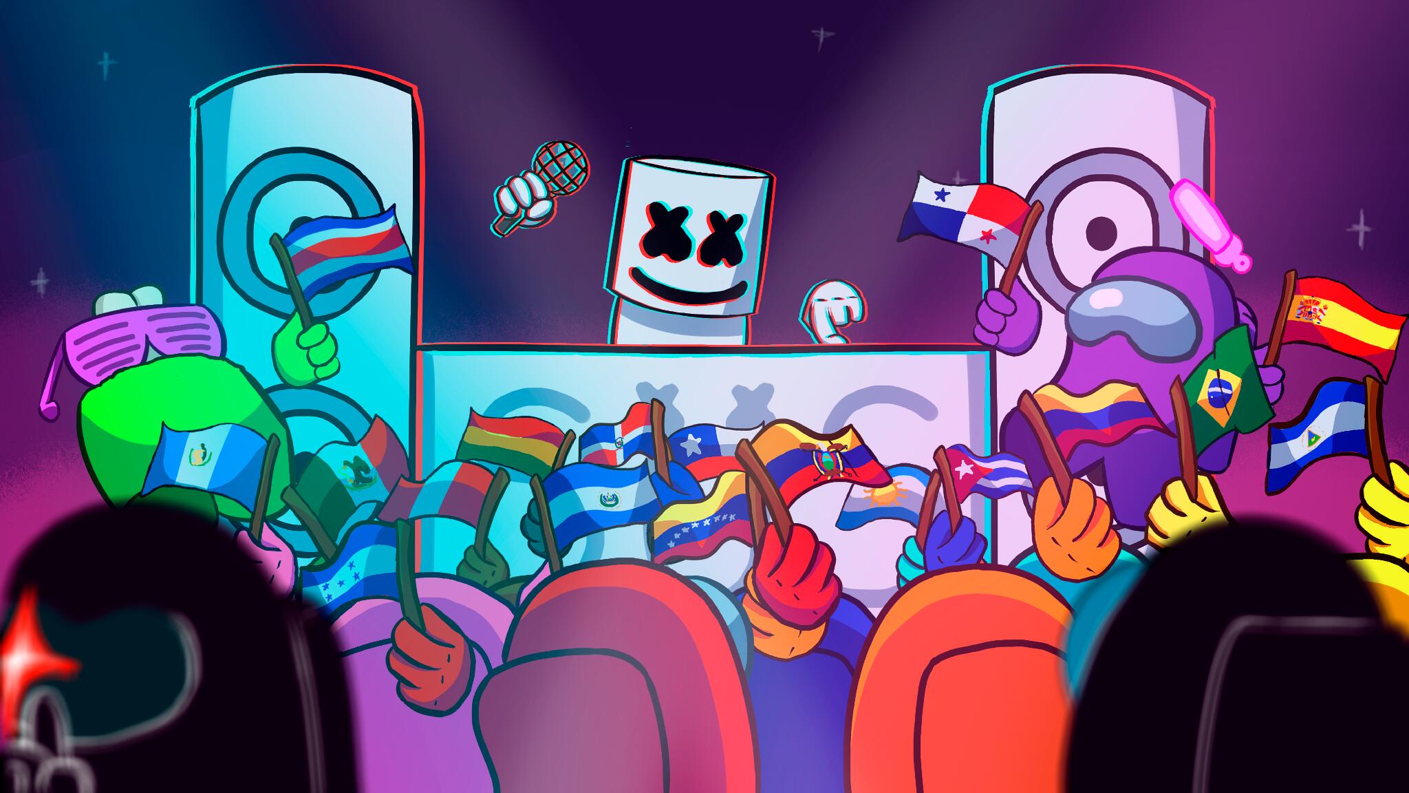 Discovery splash banner for Among Us - Español Discord server