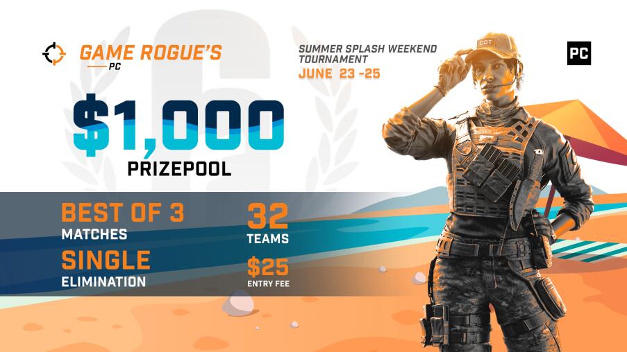 Discovery splash banner for Game Rogue: R6S PC Discord server