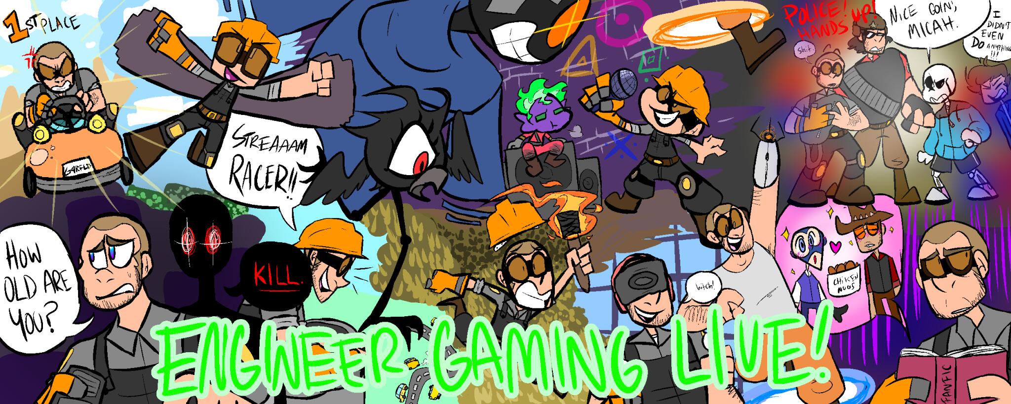 Discovery splash banner for Engineer Gaming Live Discord server