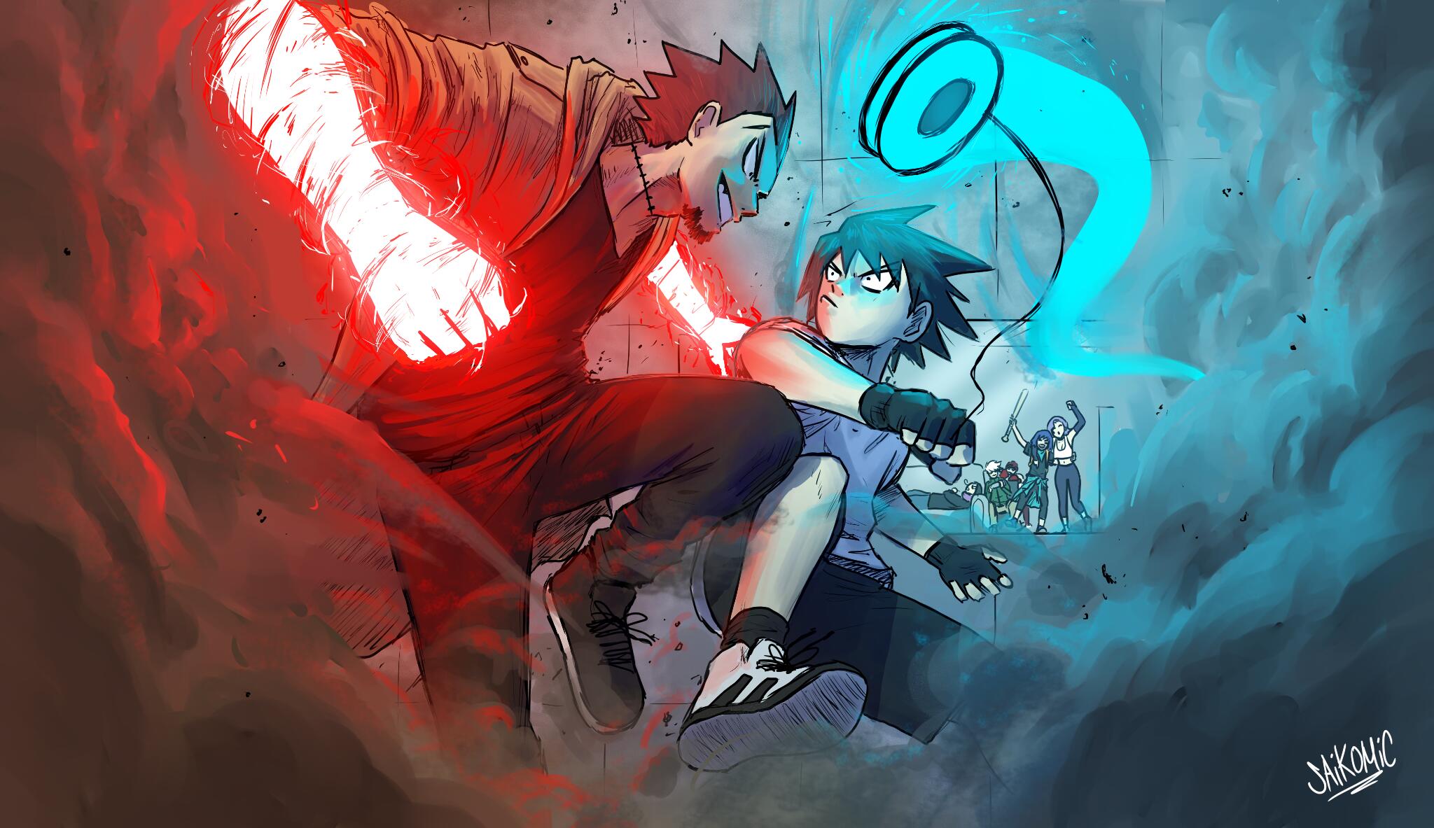 Discovery splash banner for SAIKOMIC Discord server