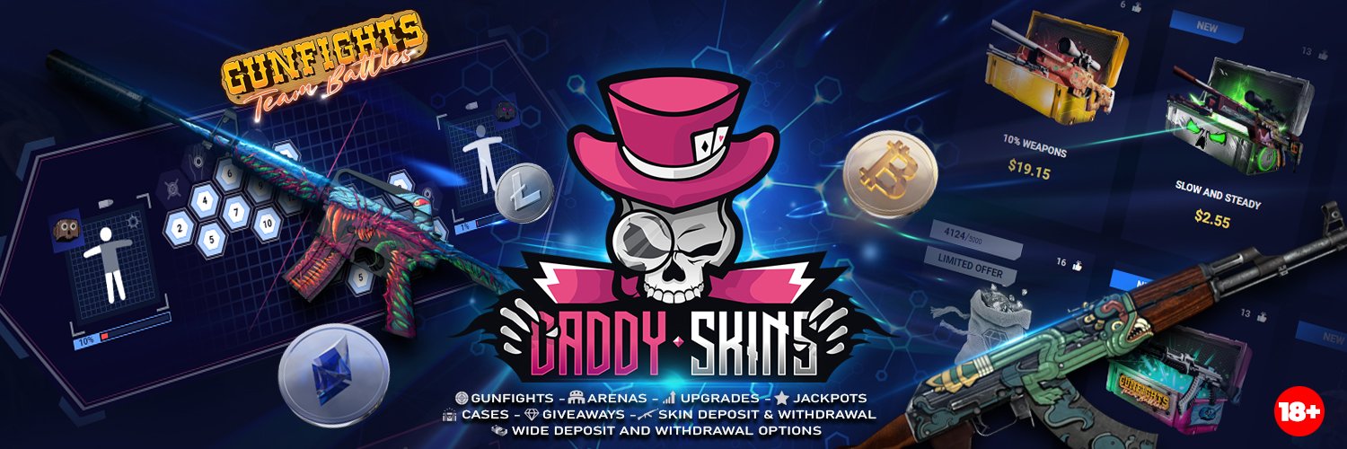 Discovery splash banner for Daddyskins Discord server