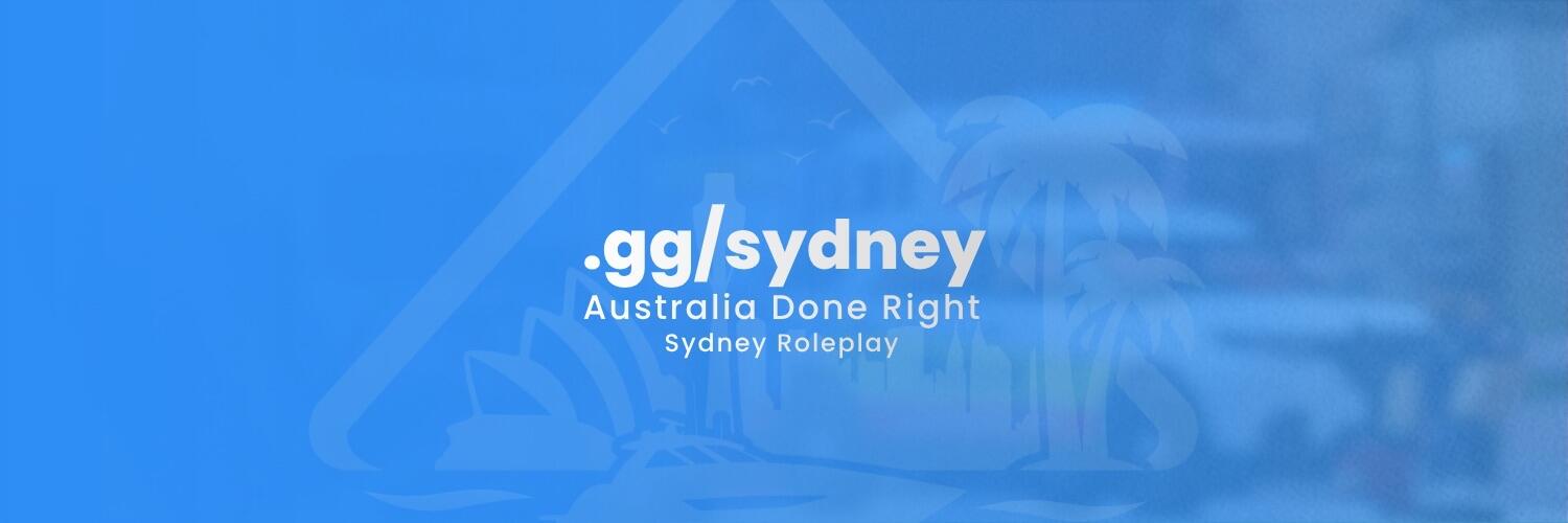 Discovery splash banner for Sydney Roleplay Discord server